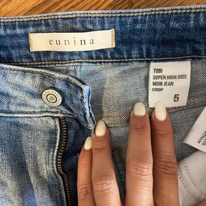 Eunina Toni super high rise mom jean crop- size 5